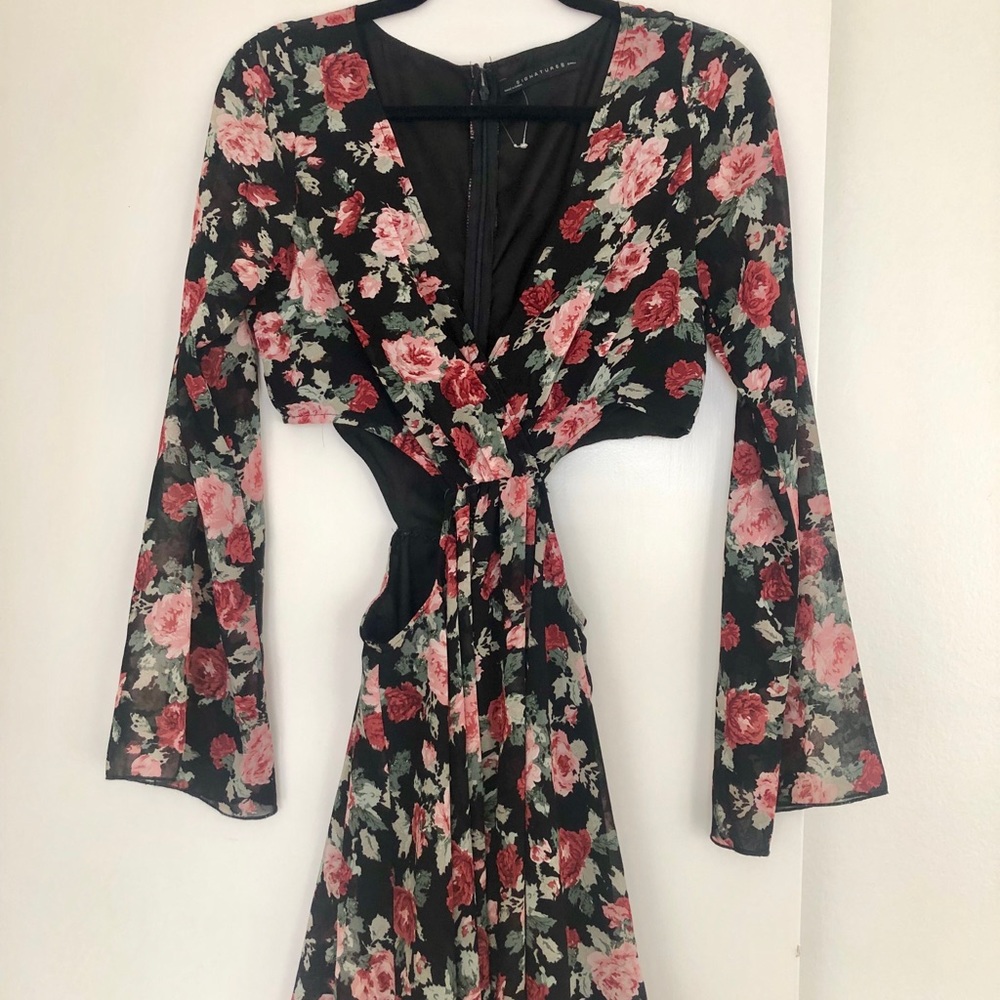 Floral Cutout Dress